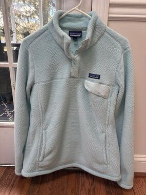 Patagonia Light Aqua Pullover Fleece Womens Large
